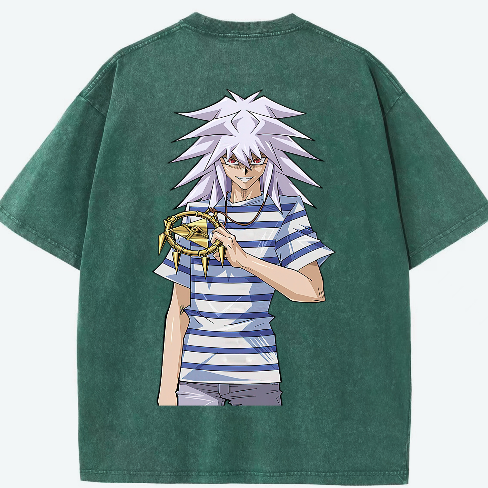 （画像用） 遊☆戯☆王 Yu-Gi-Oh! 綿100% ヴィンテージ風 半袖Tシャツ（背面プリント）